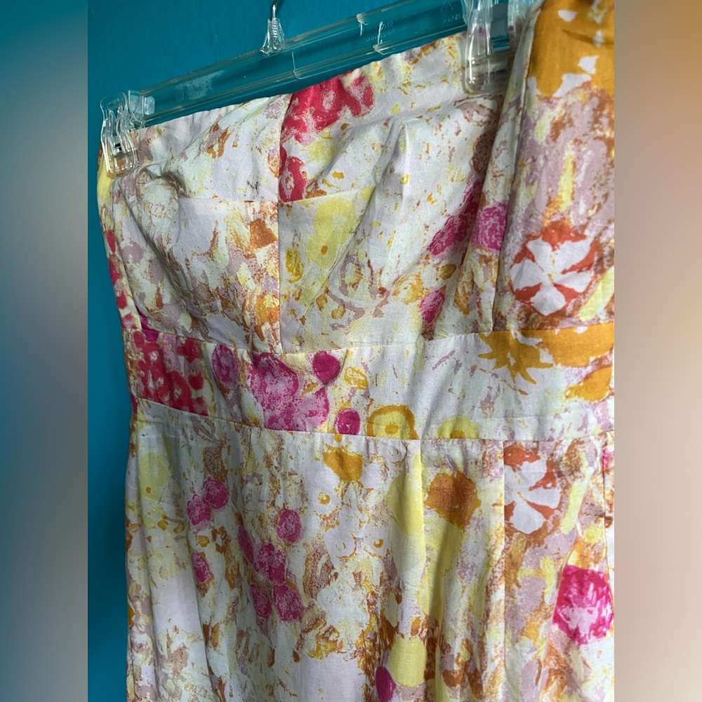 J. Crew ~ Floral Strapless Summer Dress SIZE 4 - Picture 12 of 13